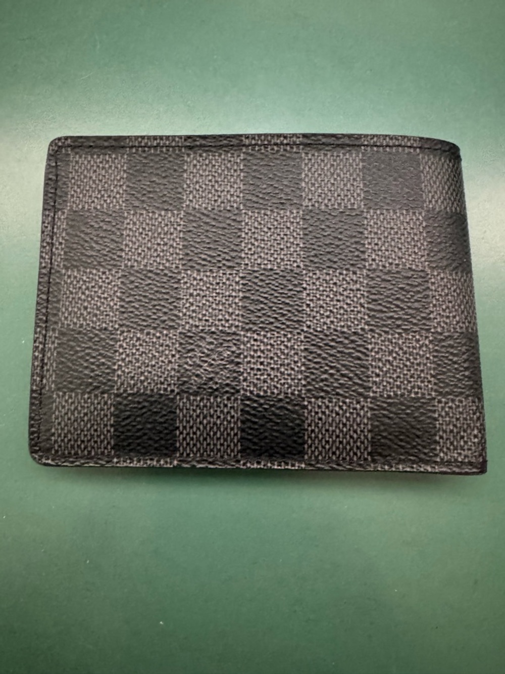 Louis Vuitton Damier Graphite Check Bi-Fold Wallet in Black